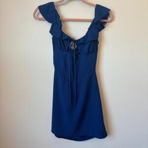 Lucy in the Sky Corset Dress in Blue Size Small